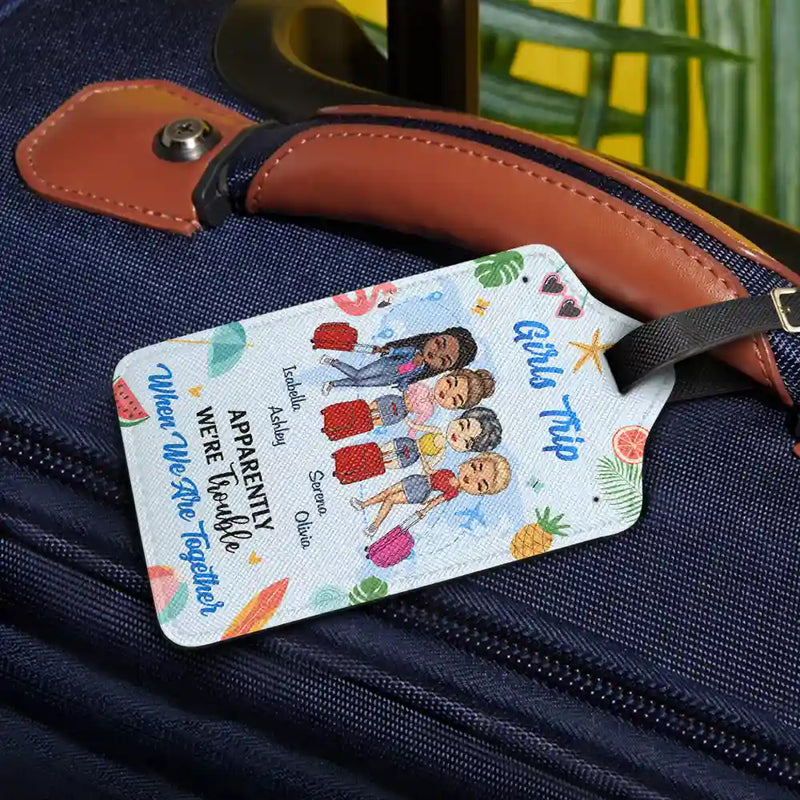 Gift For Bestie,Travel,Happy - Besties Trip - Personalized Luggage Tag