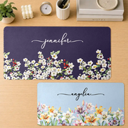 Gift For Wife,Gift For Girlfriend,Gift For Yourself,Gift For Women,Gift For Mother,Gift For Daughter,Gift For Sisters,Gift For Bestie,Gifts For Colleagues,Teacher,Back To School,Top Market,Icon,Cozy - Birth Flower And Name - Personalized Leather Desk Mat