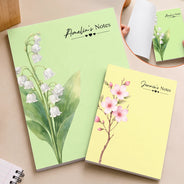 Cozy, Gift For Yourself, Icon - Birth Flower And Name - Personalized Notepad