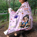 Gift For Bestie, Christmas, Love - Birth Flower Bible Verse God Says I Am - Personalized Fleece Blanket, Sherpa Blanket