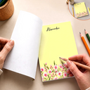 Cozy,Gift For Yourself,Icon - Birth Flower Blooming In Love - Personalized Notepad