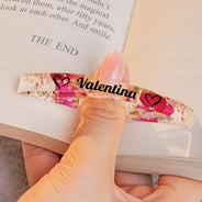 Gift For Yourself, Gift For Women, Happy - Birth Flower Book Lover - Personalized Resin Flower Page Holder