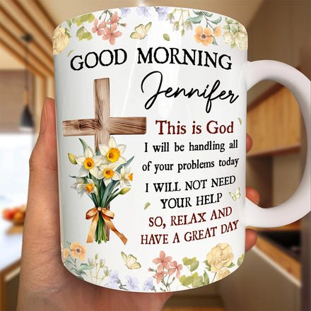 Birth Flower Bouquet Good Morning This Is God - Personalized Mug