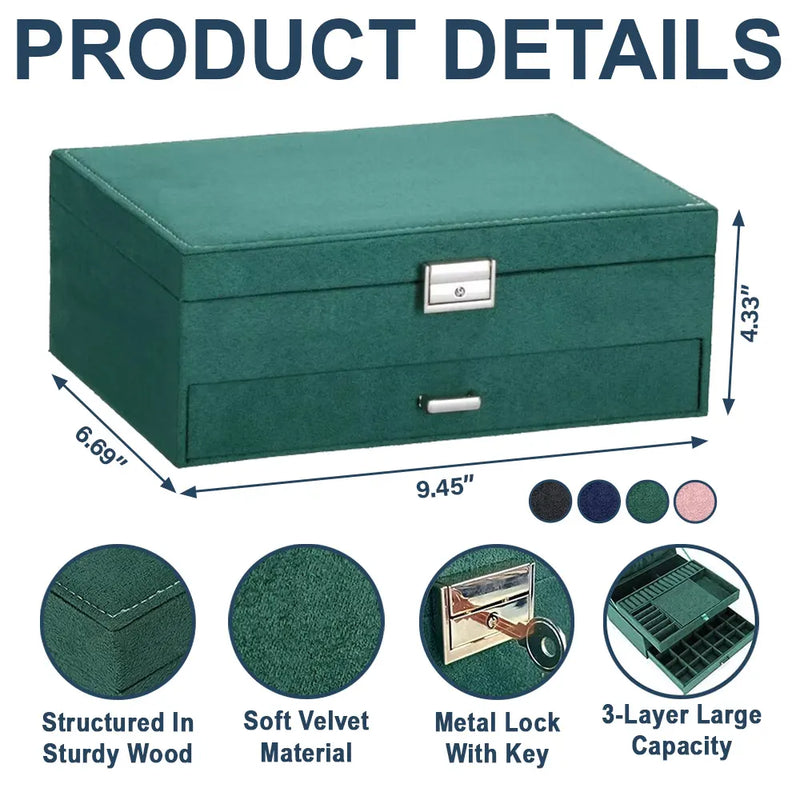 Gift For Grandma,Gift For Mother,Love - Birth Flower Grandma's Garden - Personalized Jewelry Storage Box