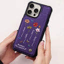 Gift For Grandma,Gift For Mother,Love,Gift For Women - Birth Flower Grandma's Garden - Personalized Leather Flip Wallet Phone Case
