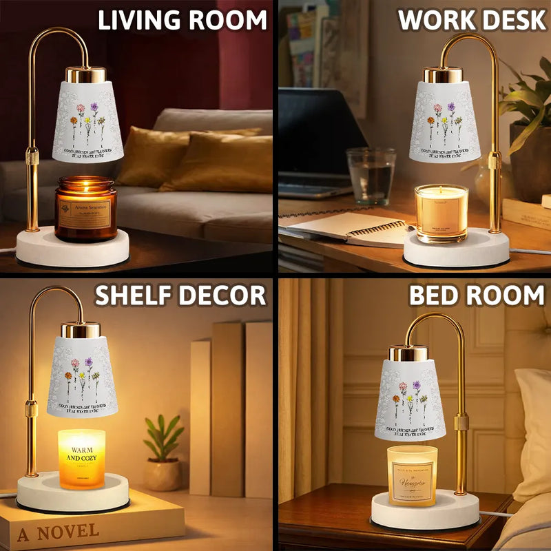 Gift For Bestie,Gift For Sisters,Love - Birth Flower Grow An Old Friend - Personalized Truncated Cone Candle Warmer