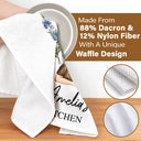 Cozy, Gift For Yourself, Cooking, Gift For Women, Icon - Birth Flower Mom Grandma Kitchen - Personalized Kitchen Towel