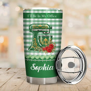 Baking,Christmas,Cozy,Gift For Yourself,Gift For Women,Icon - Birth Flower Stand Mixer With Name For Baking Lovers - Personalized Tumbler