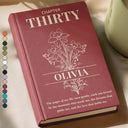 Gift For Mother, Gift For Daughter, Love - Birth Flower The Pages Of My Life Turn Gently - Personalized Hardcover Journal