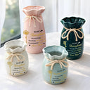 Gift For Daughter,Mom,Daughters (Adult),Happy - Birth Flower Watching You Be A Mom - Personalized Ribbon Tie Flower Vase