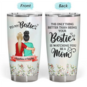 Gift For Yourself,Gift For Women,Gift For Mother,Gift For Daughter,Mom - Daughters (Adult),Gift For Sisters,Gift For Bestie,Cousin,New Mom,Love - Birth Flower Watching You Be A Mom - Personalized Tumbler