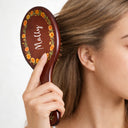 Gift For Wife,Gift For Girlfriend,Gift For Women,Gift For Yourself,Gift For Aunt,Gift For Mother,Gift For Grandma,Gift For Daughter,Gift For Sisters,Gift For Bestie,Happy - Birth Flowers Women Girl Bestie Sister Mom - Personalized Wooden Hair Brush