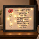Sentimental,Gift For Children,Gift For Daughter,Icon - Birth Flower To My Daughter Even When I'm Not Close By - Personalized LED Light Shadow Box