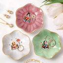 Gift For Yourself, Gift For Women, Happy, Reading - Birth Month Flower Reading Girl - Personalized Lotus Jewelry Dish