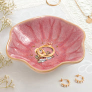 Gift For Yourself, Gift For Women, Happy, Reading - Birth Month Flower Reading Girl - Personalized Lotus Jewelry Dish
