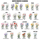 Nurse,Proud,Vector - Nurse Birth Flower Note - Personalized Notepad