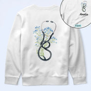 Gift For Women,Gift For Yourself,Non-Eng,Icon,Proud - Birth Month Flower Stethoscope Nurse - Personalized T Shirt