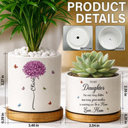 Gift For Daughter,Gift For Women,Happy,Gift For Grandkids,Top Market - Birth Month Flower The Only Thing Better Than Being Your Mother - Personalized Ceramic Plant Pot