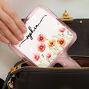 Gift For Yourself, Gift For Women, Happy - Birth Month Flower Watercolor Blooming In Love - Personalized Handheld Mirror