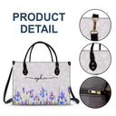 Gift For Yourself,Gift For Women,Happy - Birth Month Flower Watercolor Blooming In Love - Personalized Leather Bag