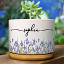 Gardening,Gift For Yourself,Gift For Women,Summer,Cozy,Icon,Special Font - Birth Month Flower Watercolor Blooming In Love - Personalized Plant Pot