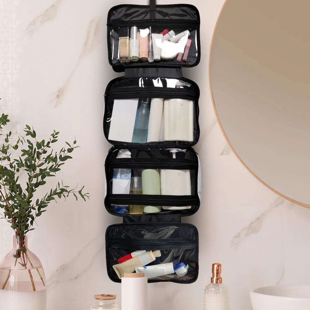 Gift For Yourself,Gift For Women,Happy - Birth Month Flower Watercolor Blooming In Love - Personalized Toiletry Bag