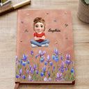 Gift For Yourself,Gift For Women,Happy - Birth Month Flower Watercolor Woman Kid Girl - Personalized Leather Journal
