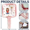 Gift For Yourself,Gift For Women,Happy,Gift For Daughter,Gift For Bestie,Gift For Sisters - Birth Month Flower Woman Kid Girl - Personalized Handheld Mirror