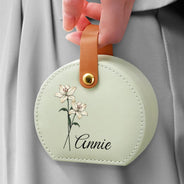 Gift For Women, Gift For Yourself, Happy - Birth Month Flowers Bloom Where You're Planted - Personalized Jewelry Box With Handle