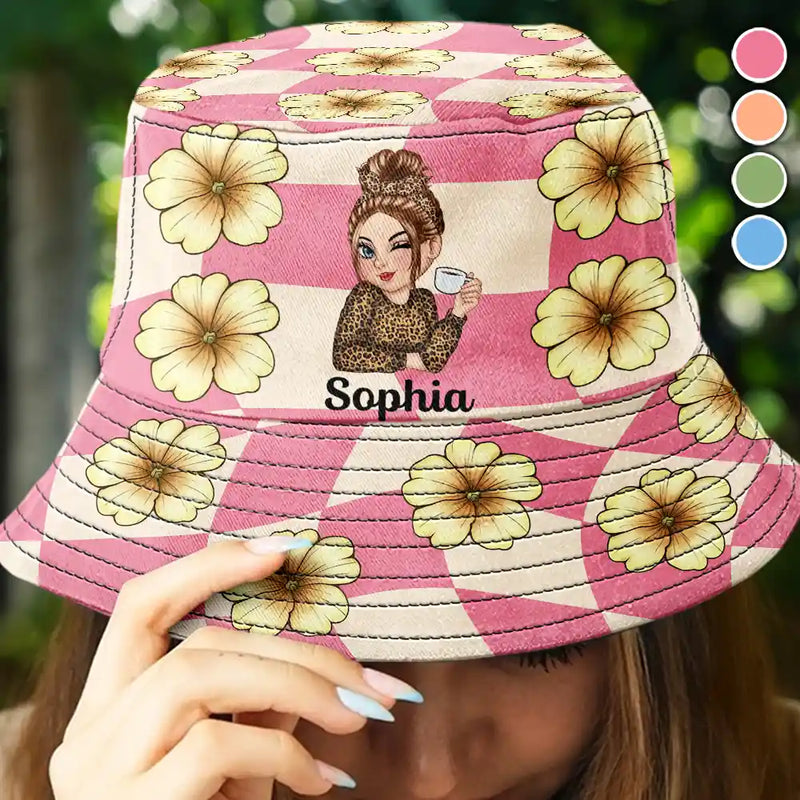 Gift For Women,Gift For Yourself,Happy,Gift For Sisters,Gift For Bestie - Birth Month Flowers Bloom Where You're Planted Women - Personalized Bucket Hat