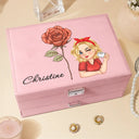 Gift For Yourself, Happy, Gift For Women - Birth Month Flowers Bloom Where You're Planted Women - Personalized Jewelry Storage Box