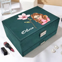 Gift For Yourself, Happy, Gift For Women - Birth Month Flowers Bloom Where You're Planted Women - Personalized Jewelry Storage Box