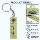 Confident,Icon - Birth Month Flowers Sketch Bloom Where You're Planted - Personalized Acrylic Keychain