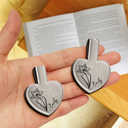 Confident,Gift For Yourself,Gift For Women,Icon - Birth Month Flowers Sketch Bloom Where You're Planted - Personalized Custom Shaped Leather Magnetic Bookmark