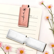 Confident,Gift For Yourself,Gift For Women,Icon - Birth Month Flowers Sketch Bloom Where You're Planted - Personalized Custom Shaped Leather Magnetic Bookmark