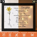 Sentimental,Gift For Children,Gift For Daughter,Icon - Birth Flower To My Daughter Even When I'm Not Close By - Personalized LED Light Shadow Box