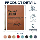 Christian, Gift For Bestie, Gift For Sisters - Blessed Friend Christian Friendship - Personalized Leather Journal