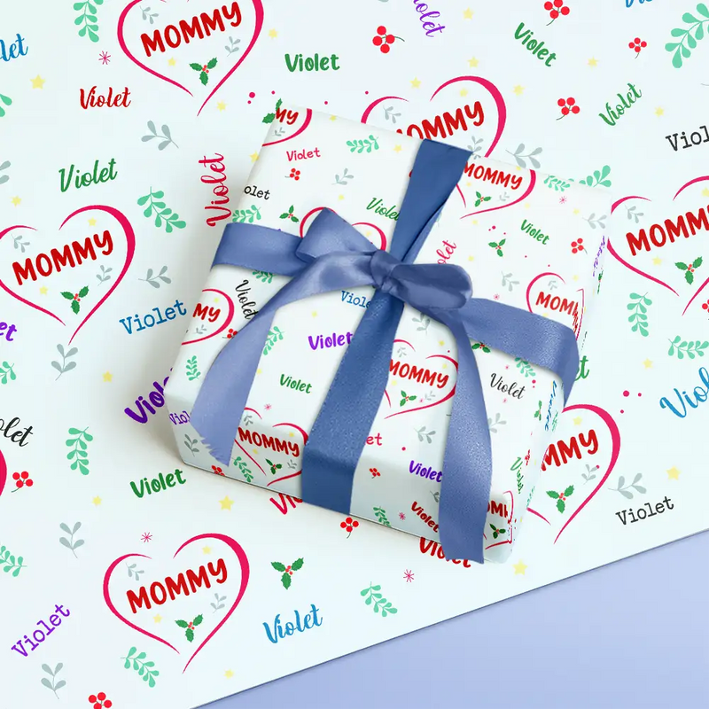 Gift For Grandma, Gift For Mother, Love - Blessed To Be Called Grandma Nana - Personalized Wrapping Paper