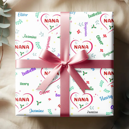 Blessed To Be Called Grandma Nana - Personalized Wrapping Paper