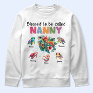 Gift For Wife,Gift For Mother,Gift For Grandma,Happy - Blessed To Be Called Grandma Sea Turtle - Personalized T Shirt