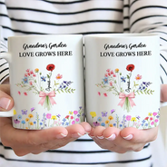 Gift For Mother,Happy,Love,Mom - Daughters (Adult),Mom - Daughters (Young),Vector - Blooming Bond Of Mother And Daughter - Personalized Mug