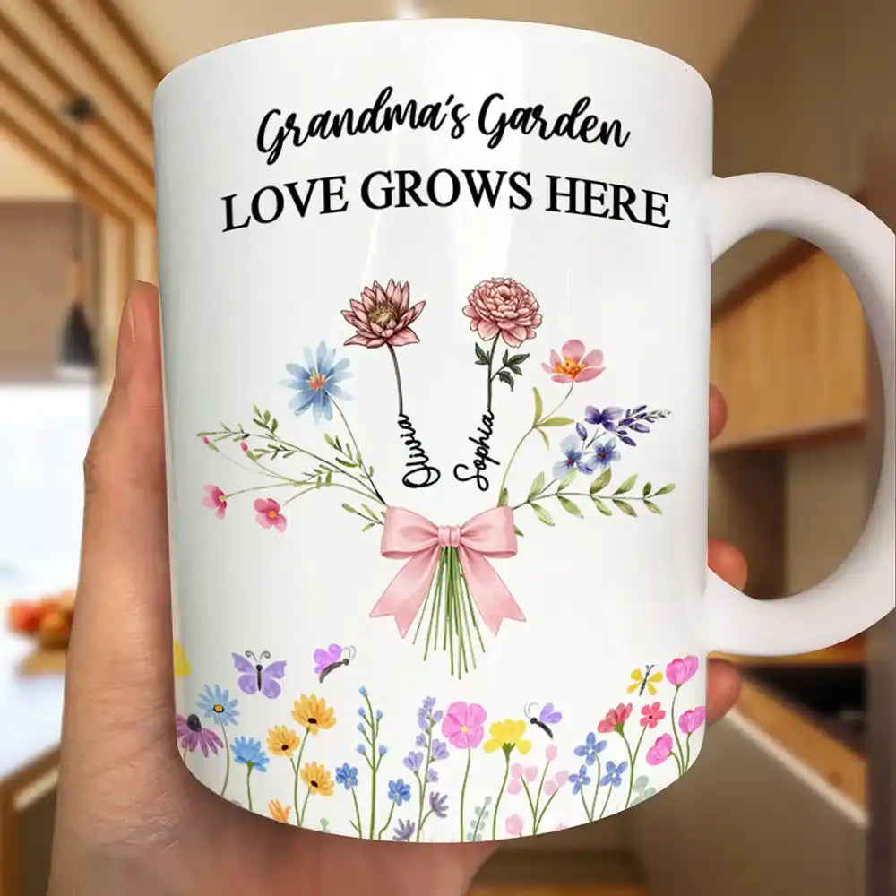 Gift For Mother,Happy,Love,Mom - Daughters (Adult),Mom - Daughters (Young),Vector - Blooming Bond Of Mother And Daughter - Personalized Mug
