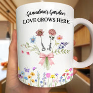 Gift For Mother,Happy,Love,Mom - Daughters (Adult),Mom - Daughters (Young),Vector - Blooming Bond Of Mother And Daughter - Personalized Mug