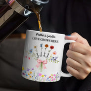 Gift For Mother,Happy,Love,Mom - Daughters (Adult),Mom - Daughters (Young),Vector - Blooming Bond Of Mother And Daughter - Personalized Mug
