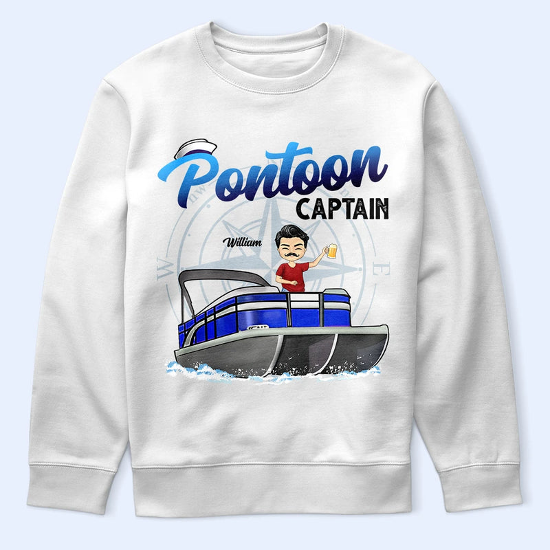 Boating Pontoon Captain - Birthday, Traveling, Cruising Gift For Pontooning Lovers, Beach Lovers, Travelers - Personalized Custom T Shirt