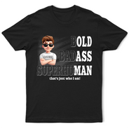 Gift For Men,Gift For Father,Gift For Grandpa,Non-Eng,Vector,Sarcastic - Bold Superhuman Old Man Fun Dad Papa - Personalized T Shirt