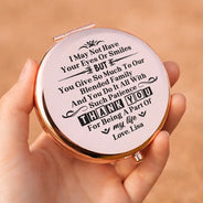 Gift For Mother, Love - Bonus Mom I May Not Have Your Eyes Or Smiles - Personalized Compact Mirror