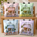 Cozy,Reading,Gift For Yourself,Gift For Women,Icon - Book Lovers Corner Bookstore With Birth Month Flower - Personalized Tote Bag