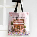 Cozy,Reading,Gift For Yourself,Gift For Women,Icon - Book Lovers Corner Bookstore With Birth Month Flower - Personalized Tote Bag