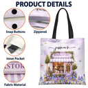 Cozy,Reading,Gift For Yourself,Gift For Women,Icon - Book Lovers Corner Bookstore With Birth Month Flower - Personalized Tote Bag